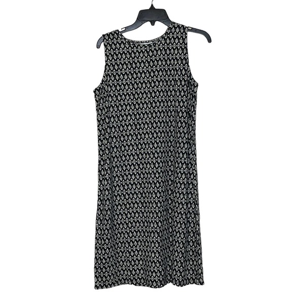 J.Jill Geo Textured Print A-Line Shift Dress Sleeveless 100% Cotton Small‎ Women - Picture 1 of 9